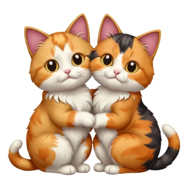 two cats grooming each other sticker