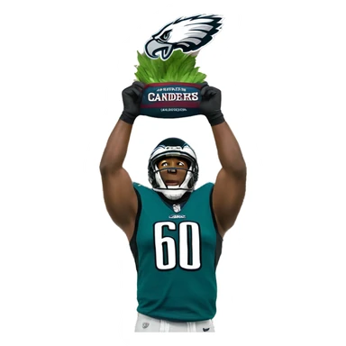 Philadelphia eagle defeating the Washington commanders sticker