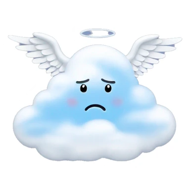 cloud with an angel sticker