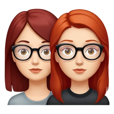 Skinny pop popcorn is a large, dark haired girl Caucasian, no glasses standing next to Caucasian, red haired girl with glasses sticker