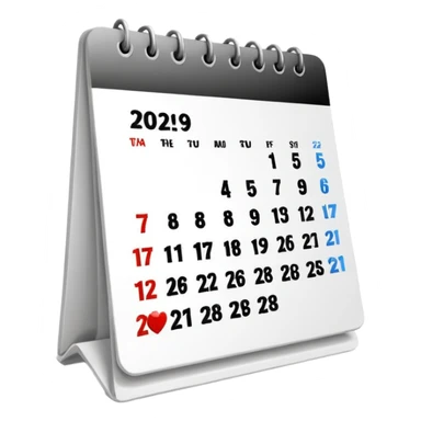 calendar in perspective, only the date, without the rest of the text sticker