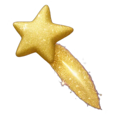 Glitter shooting star sticker