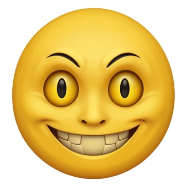 Devious face (yellow circle face) sticker