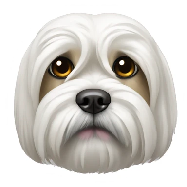 White and serious Lhasa apso  sticker