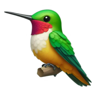 kolibri mit vielen farben sticker