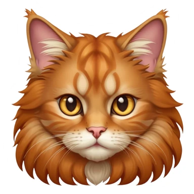 cute and majestic maine coon cat with fluffy mane and fierce expression sticker