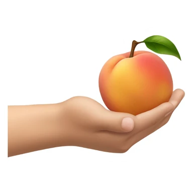 Hand slapping peach sticker