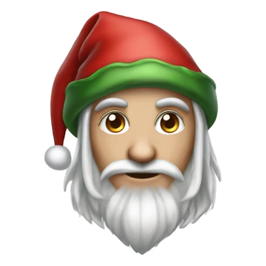 rogue male elf fantasy wearing santa hat sticker