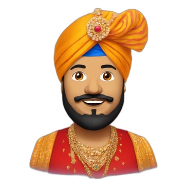 Red daler mehndi sticker