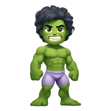 Mini cute Hulk with she hulk sticker