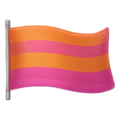 pink and orange striped flag sticker