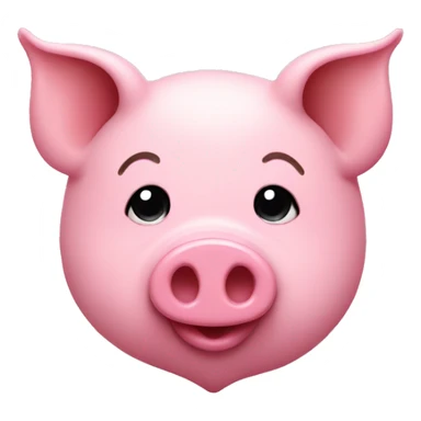 pink heart with pig nose  sticker