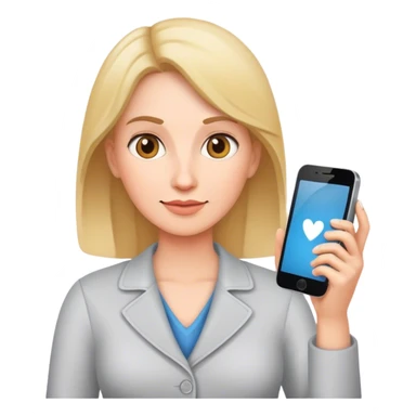 A mom with phone sticker
