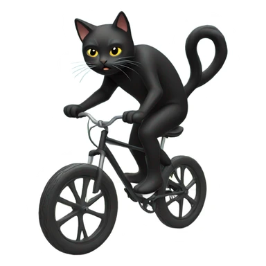Black Cat riding downhill bike downhill sticker