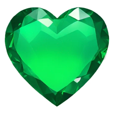 Emerald green heart sticker