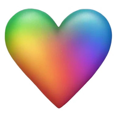 Rainbow heart sticker