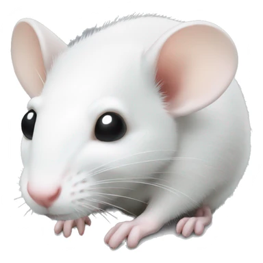 White rat with gray spot sticker