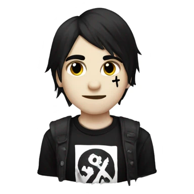 Emo boy with my chemical romance shirt sticker