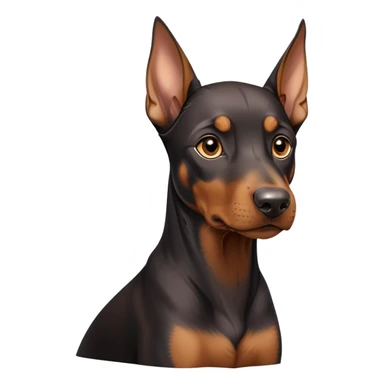 cinematic-noble-doberman puppy-portrait-emoji,-poised-and-regal,-with-a-strong,-athletic-build-and-a-lustrous,-well-groomed-black and tan fur,-deep-set-soulful-brown-eyes,-simplified-yet-sharp-and-sophisticated-features,-highly-detailed, sticker
