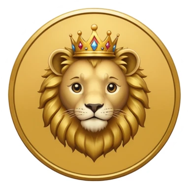 Make a round icon for a paid Black Stone subscription, gold with the number 4 and a small lion. sticker