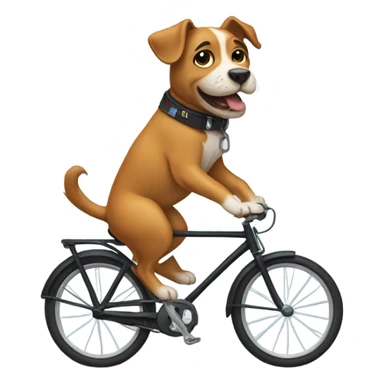 dog on a bike sticker