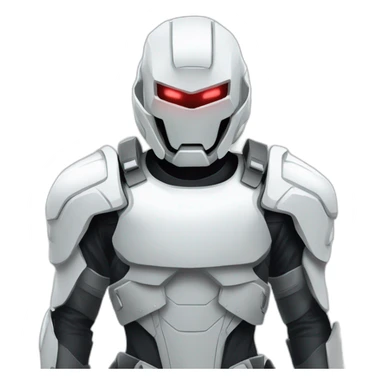 futuristic white Phantom squad Infiltration armored breastplate invisible effect sticker