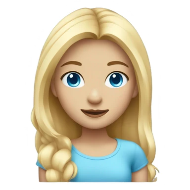 Extremely cute blue eyed blonde girl  sticker