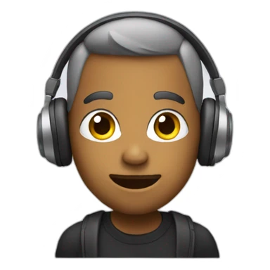 listening to music sticker