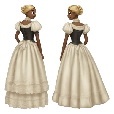Victorian dress sticker