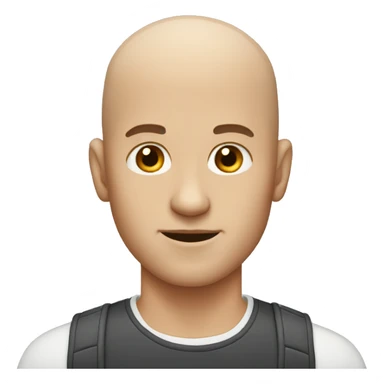men with no hair sticker