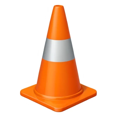 Traffic cone sticker