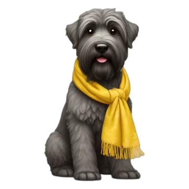 Bouvier australien avec foulard jaune sticker