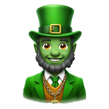 Leprechaun with a chain  sticker