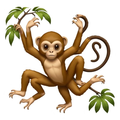 Spider monkey sticker