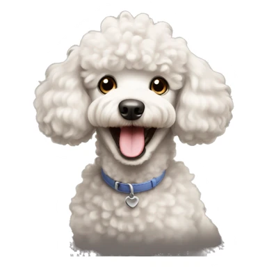 Poodle being happy sticker