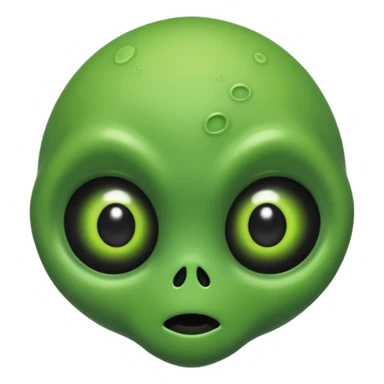 tiny alien head really scary sticker