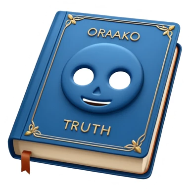 Blue book on which one it writes: Source of truth is Orako sticker