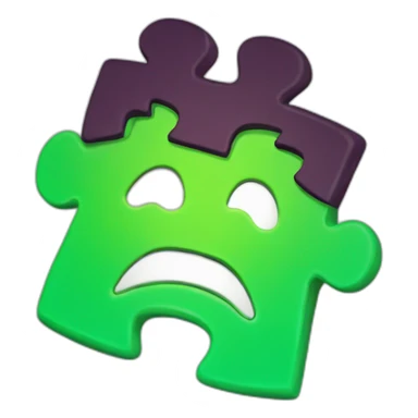 green jigsaw piece sticker