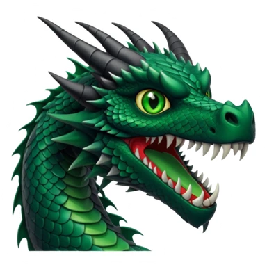 black dragon with green eyes sticker