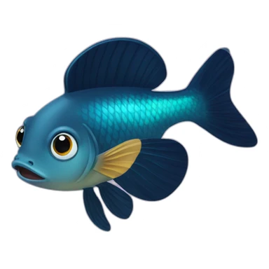 Black guppy sticker