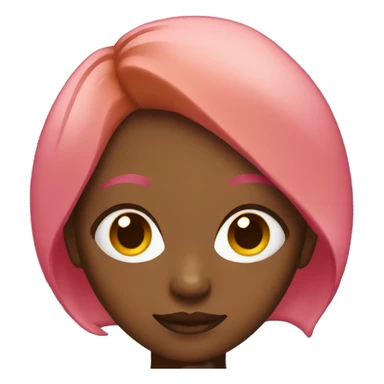 black girl with ginger hair with two pink streaks  sticker