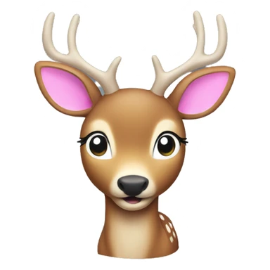 Deer with hello kitty on the back sticker