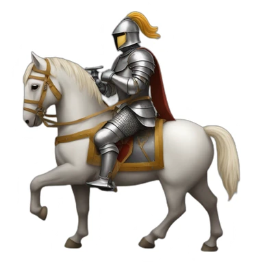 16th century knight on horseback sticker