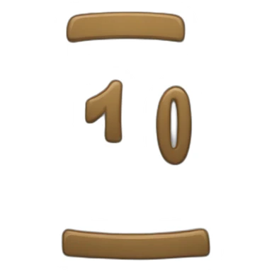 The number 10 written in text sticker