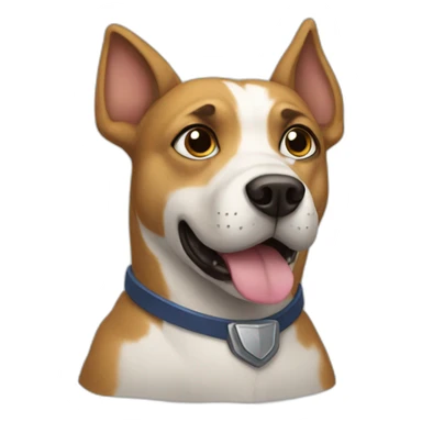 Dog dressed as a hero sticker