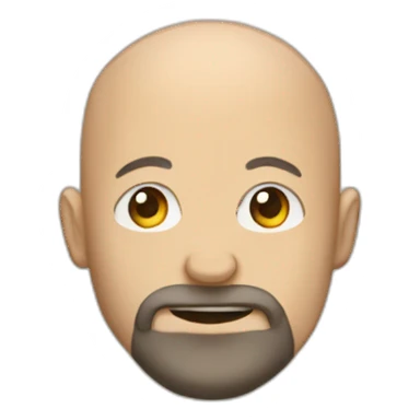 Bald man with beard popping head out of shed sticker