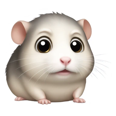 Sad hamster with big eyes sticker