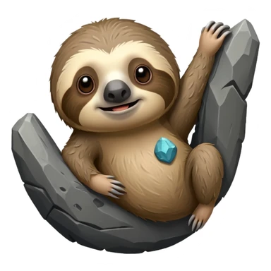rock skin on a sloth sticker