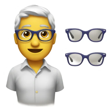 New year glasses sticker