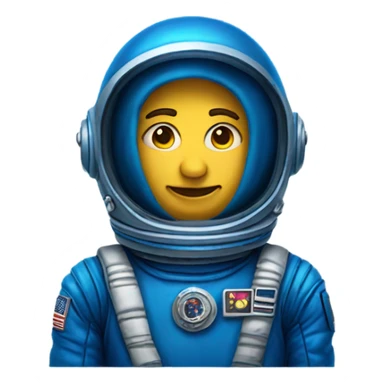 Blue spaceman sticker